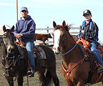 Dave and Adam saddled up to do some ranch work.